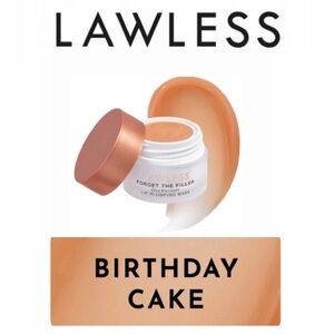 LAWLESS Forget the Filler Overnight Lip Plumping Mask BIRTHDAY CAKE - New in Box